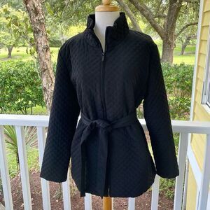 Calvin Klein Black Quilted Trench Coat